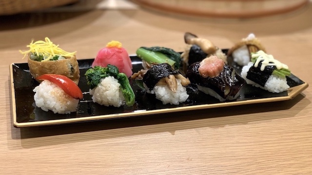 京の野菜寿司作り