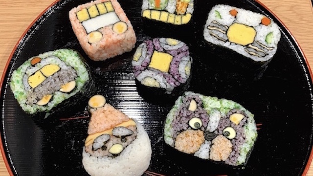 Making seasonal sushi rolls